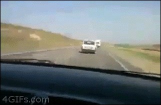 Советы начинающим водителям — как избегать аварийных ситуаций Авария, Для начинающих, Авто, Гифка, Длиннопост