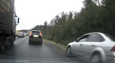 Советы начинающим водителям — как избегать аварийных ситуаций Авария, Для начинающих, Авто, Гифка, Длиннопост