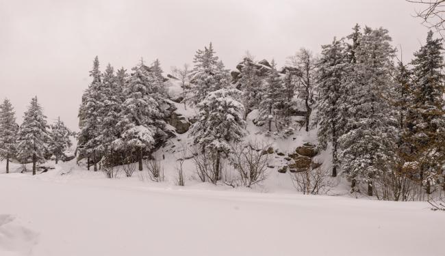 Фотография 10. Вид на Черную скалу. Как мы путешествовали по Челябинской области на машине. На Таганае интересно в любое время года и в любую погоду. 1/800, +0.67, 8.0, 400, 24.
