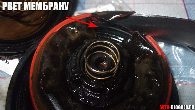 Рвет мембрану