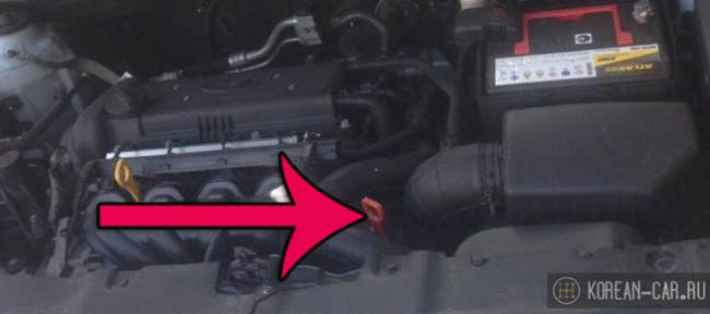 Щуп АКПП на Хёндай Солярис