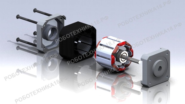 Устройство шагового мотора Ардуино