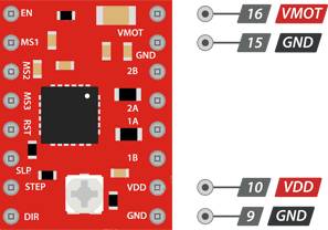 Подключение питания к A4988